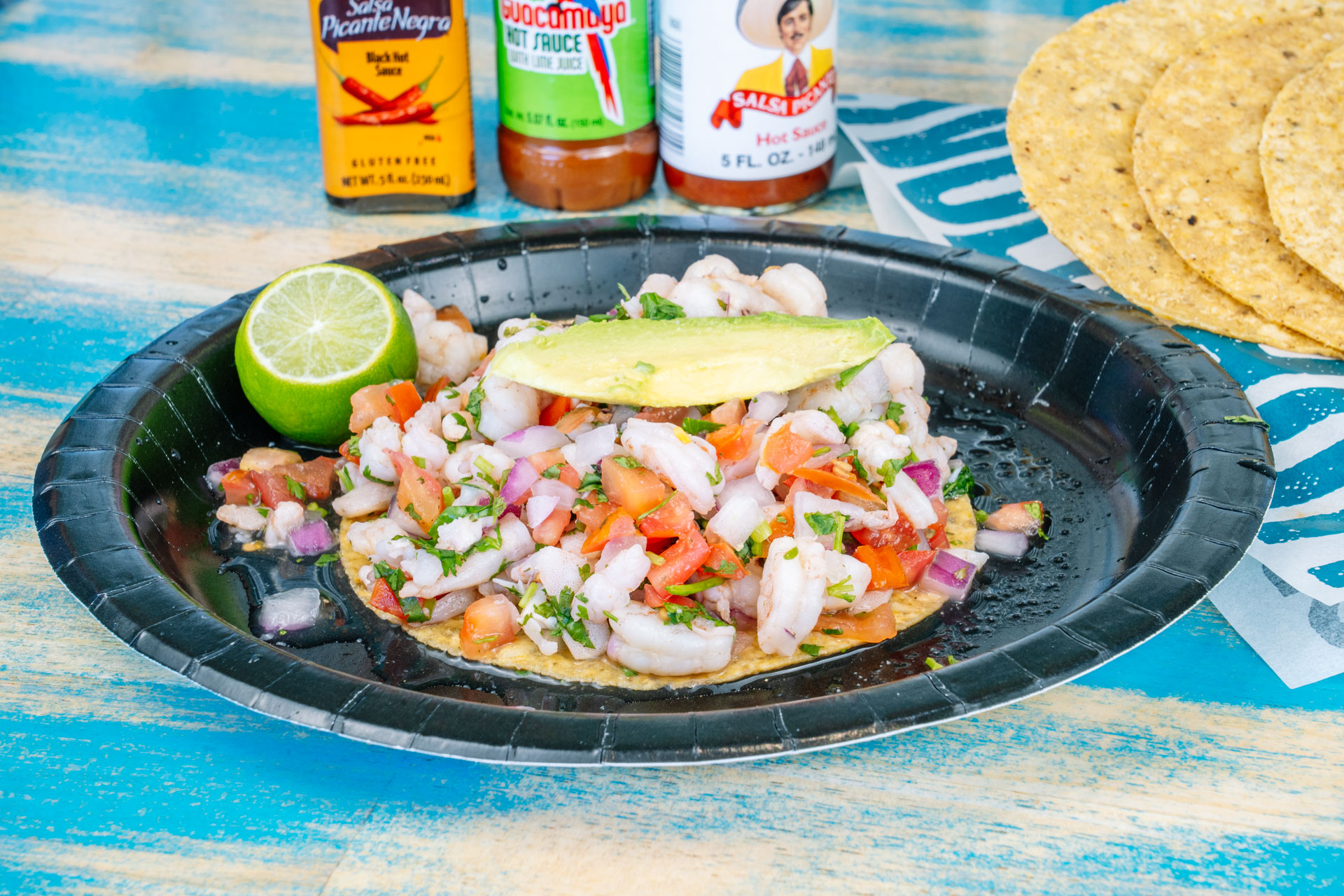Tostada de Ceviche de Camarón